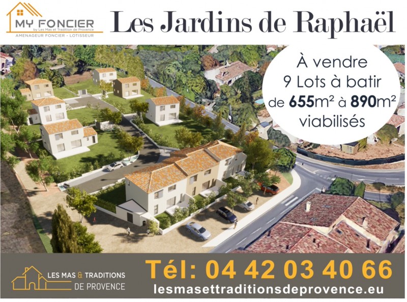 Terrain constructible dans un lotissement de 6 parcelles à vendre Meyreuil 670m2 LOT 9